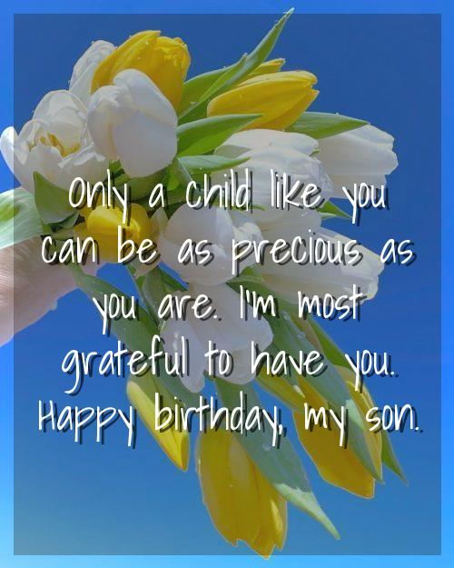 special words for a son on his birthday